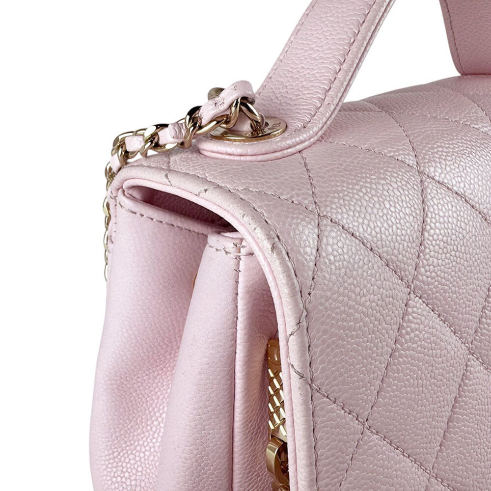 Chanel CHANEL Handbag Shoulder Bag Business Affinity Caviar Leather Light Pin... - Picture 6 of 14